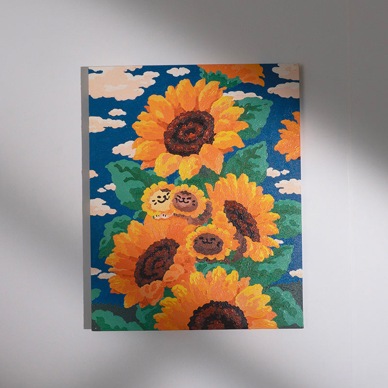 Sunflower and Cat
